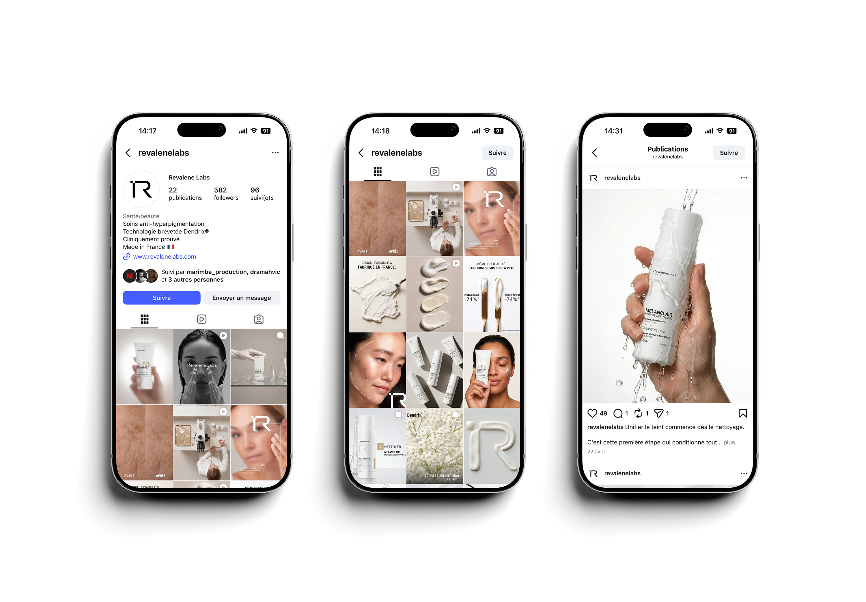 projection du compte instagram