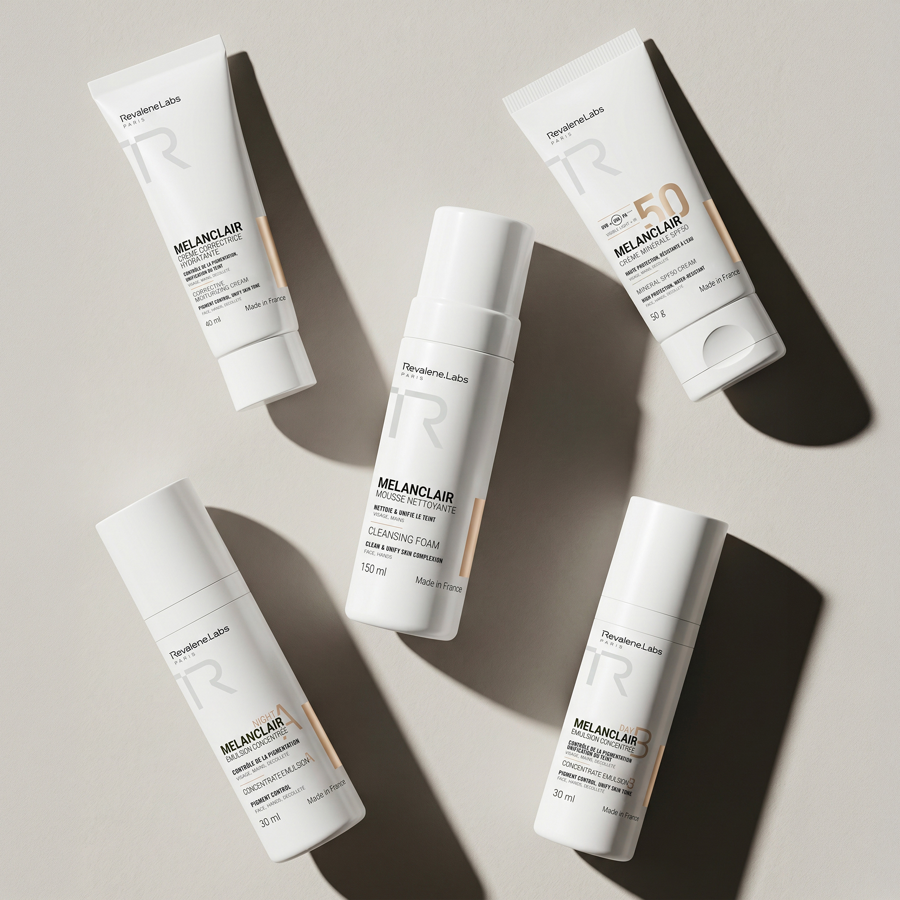 Contenu social media pour le laboratoire Revalene Labs spécialisé dans l'hyperpigmentation